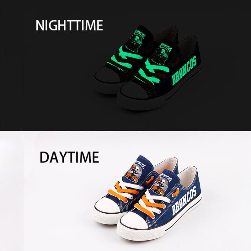 Denver Broncos Low Top Canvas Sport Sneakers Shoes For Men Women Fans