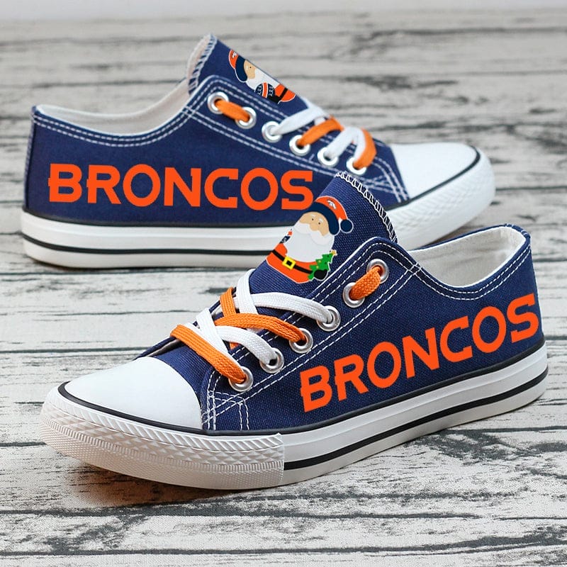 Denver Broncos Low Top Canvas Sport Sneakers Shoes For Men Women Fans