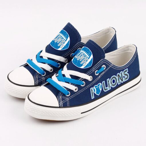 Detroit Lions Low Top Canvas Sport Sneakers Shoes For Men Women Fans - Image 6