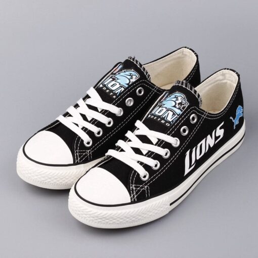 Detroit Lions Low Top Canvas Sport Sneakers Shoes For Men Women Fans