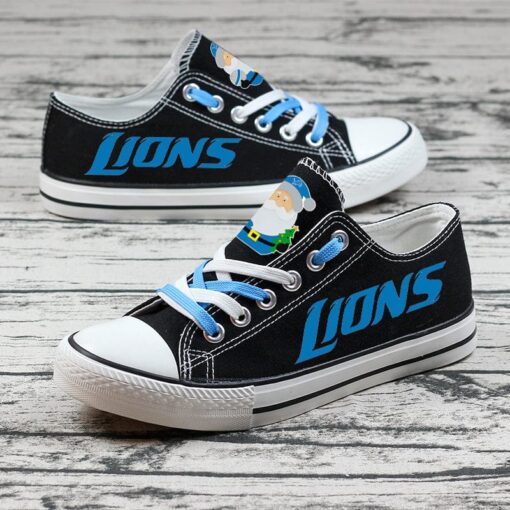 Detroit Lions Low Top Canvas Sport Sneakers Shoes For Men Women Fans