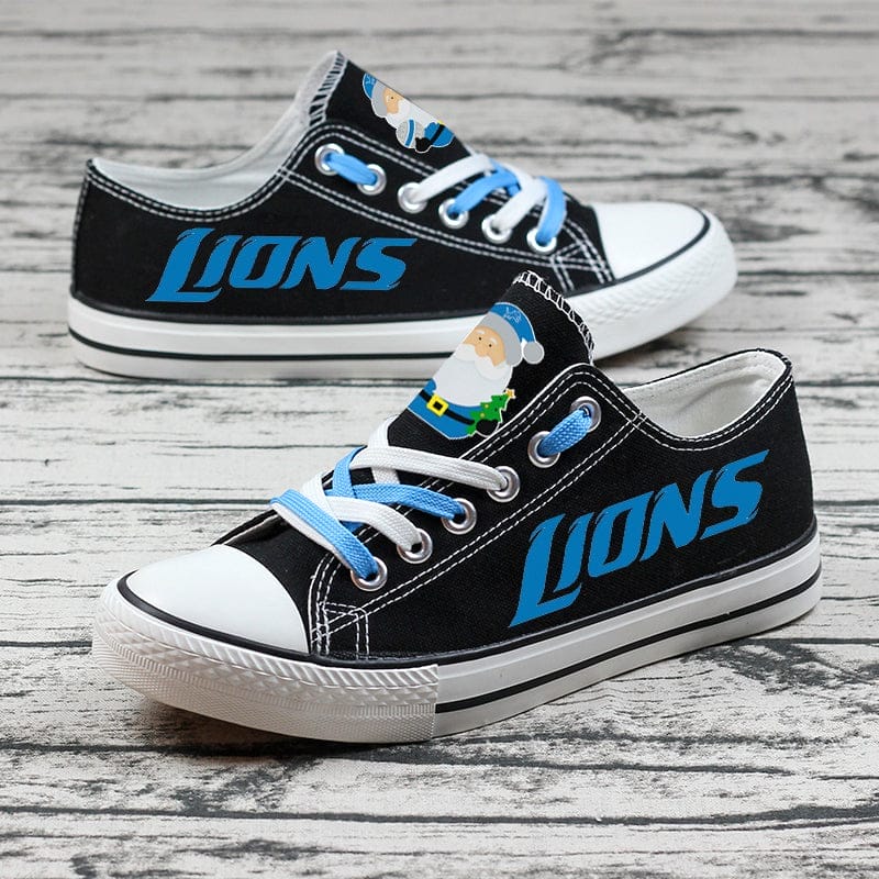 Detroit Lions Low Top Canvas Sport Sneakers Shoes For Men Women Fans