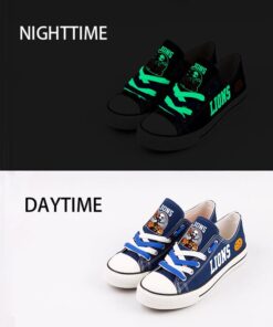 Detroit Lions Limited Print NFL Students Low Top Canvas Shoes Sport Sneakers 2e6c3269 8b25 41f3 9d83 b63b410ffd65
