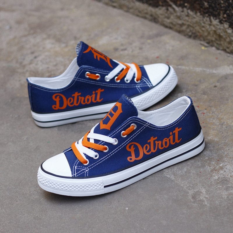 Detroit Tigers Limited Print Low Top Canvas Shoes Sport Sneakers For Men Women Fans
