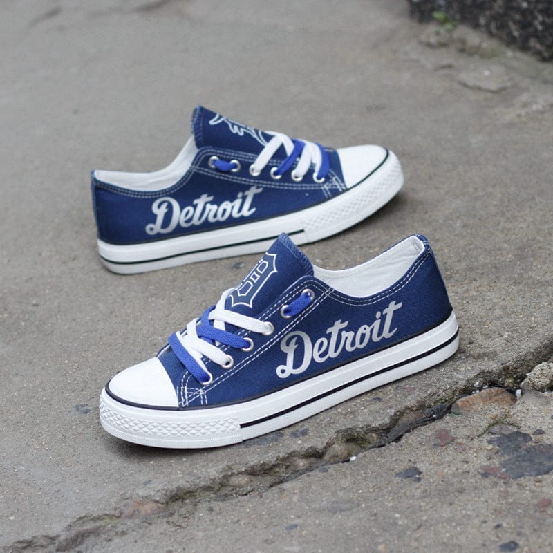 Detriot Tigers Limited Print Low Top Canvas Shoes Sport Sneakers For Men Women Fans - Image 3