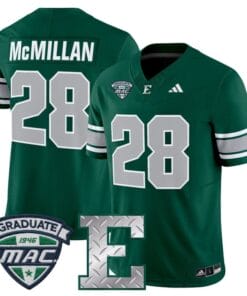 Dontae McMillan Jersey 28 Eastern Michigan Eagles 2025 Limited Stitched Green