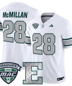Alternative view of Dontae McMillan Jersey #28 Eastern Michigan Eagles 2025 Limited Stitched