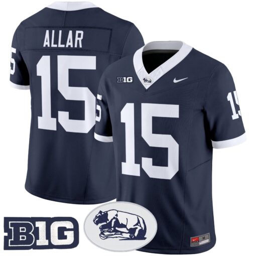 Drew Allar Jersey #15 Penn State Nittany Lions 2025 Throwback Limited Stitched - Image 2