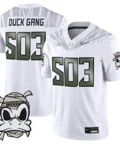 Alternative view of Duck Gang Jersey #503 Oregon Ducks 2025 Mummy Duck Vapor Limited Stitched