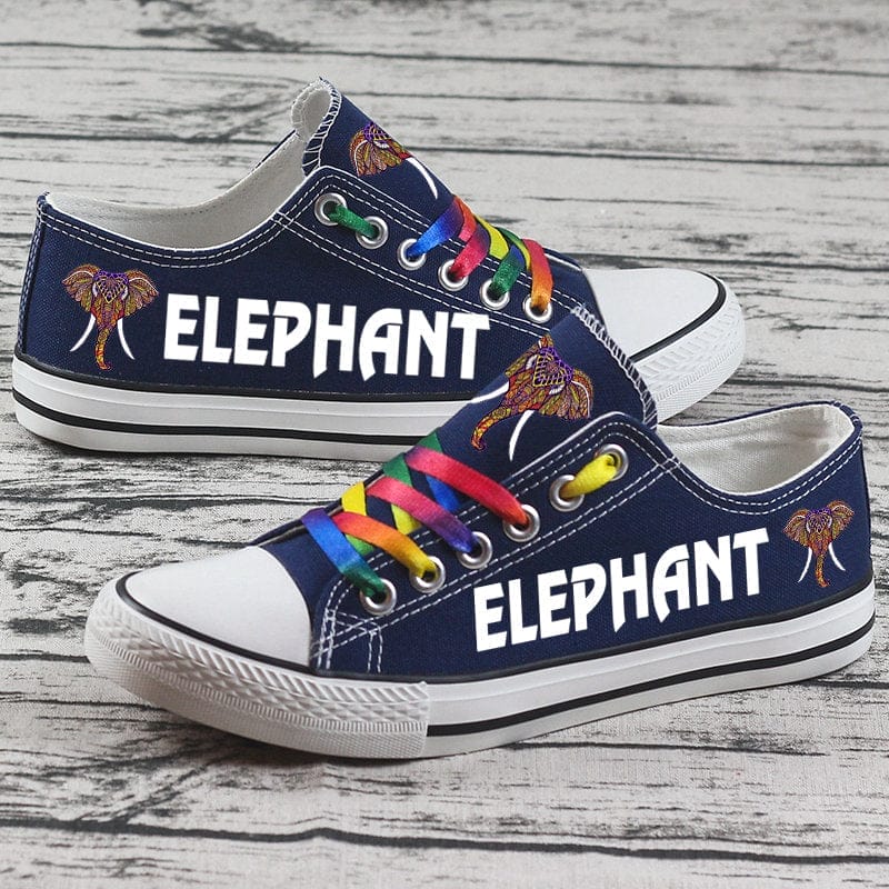 Elephant Canvas Sneakers Shoes For Men Women Fans - Image 2