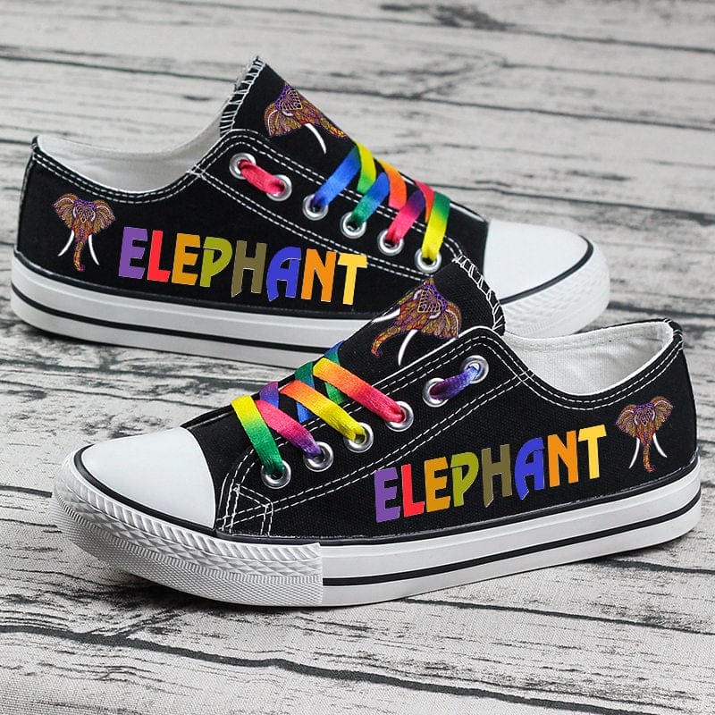 Elephant Canvas Sneakers Shoes For Men Women Fans - Image 3