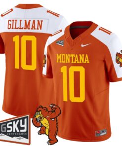 Eli Gillman Jersey #10 Montana Grizzlies 1995 Throwback Vapor Limited Stitched