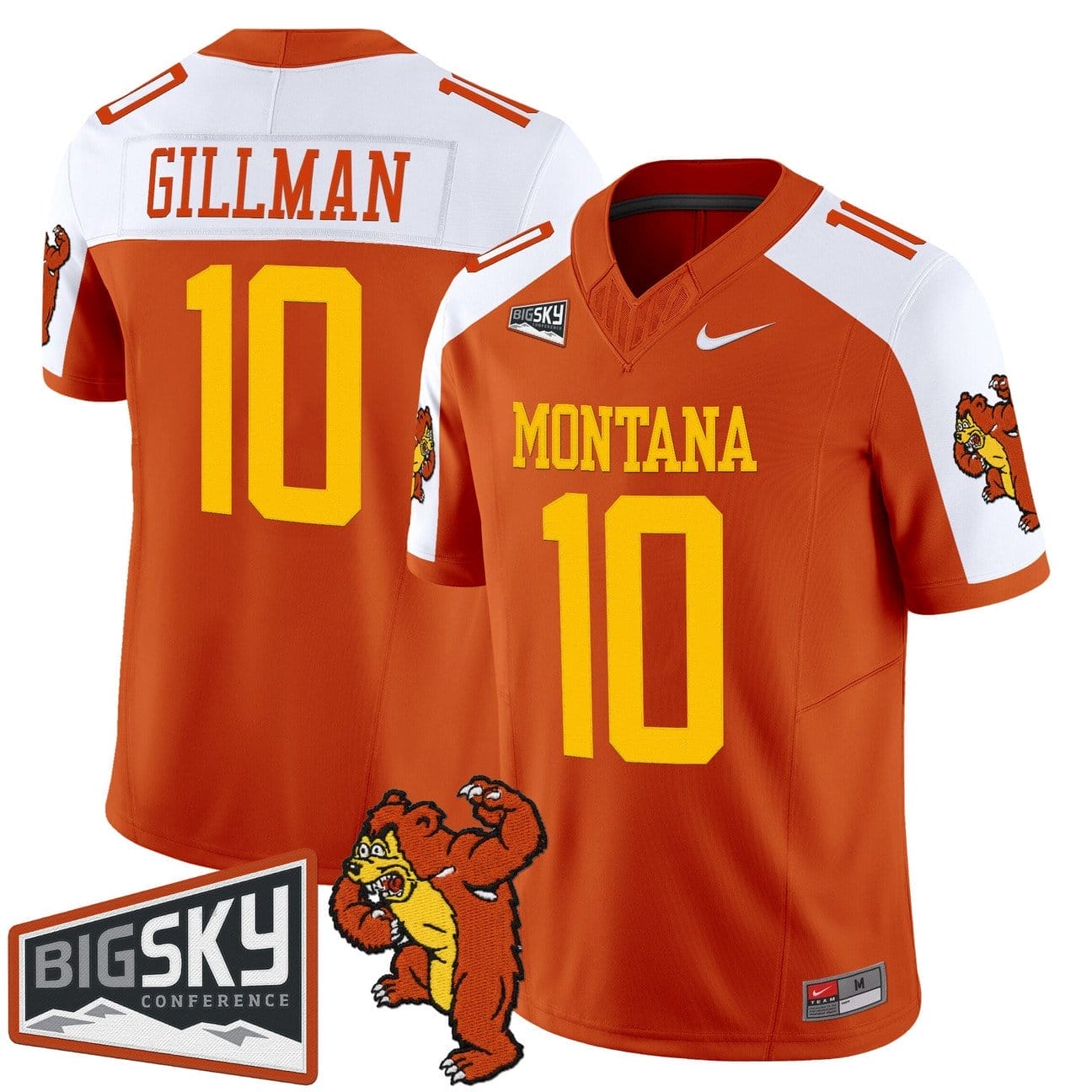 Eli Gillman Jersey #10 Montana Grizzlies 1995 Throwback Vapor Limited Stitched