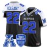 FrankPeasantJersey 22MemphisTigers2025VaporLimitedStitchedBlackAlter