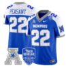 FrankPeasantJersey 22MemphisTigers2025VaporLimitedStitchedRoyalAlter