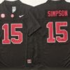 Georgia Bulldogs 15 Ty Simpson Black 2025 F.U.S.E. Stitched Jersey