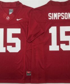 Georgia Bulldogs 15 Ty Simpson Red 2025 F.U.S.E. Stitched Jersey