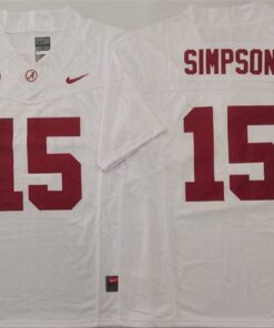 Georgia Bulldogs 15 Ty Simpson White 2025 F.U.S.E. Stitched Jersey