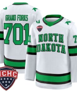 Grand Forks Jersey 701 North Dakota Fighting Hawks 2025 26 Stitched White