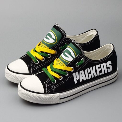Green Bay Packers Low Top Canvas Sport Sneakers Shoes For Men Women Fans - Image 4