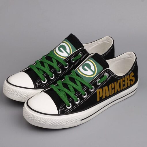 Green Bay Packers Low Top Canvas Sport Sneakers Shoes For Men Women Fans - Image 5