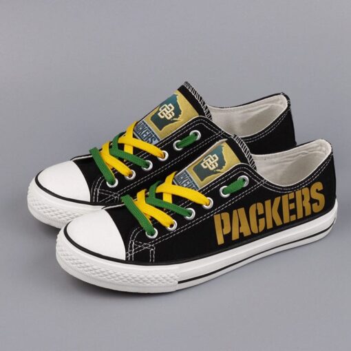 Green Bay Packers Low Top Canvas Sport Sneakers Shoes For Men Women Fans - Image 6