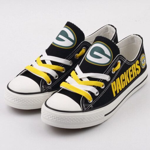 Green Bay Packers Low Top Canvas Sport Sneakers Shoes For Men Women Fans