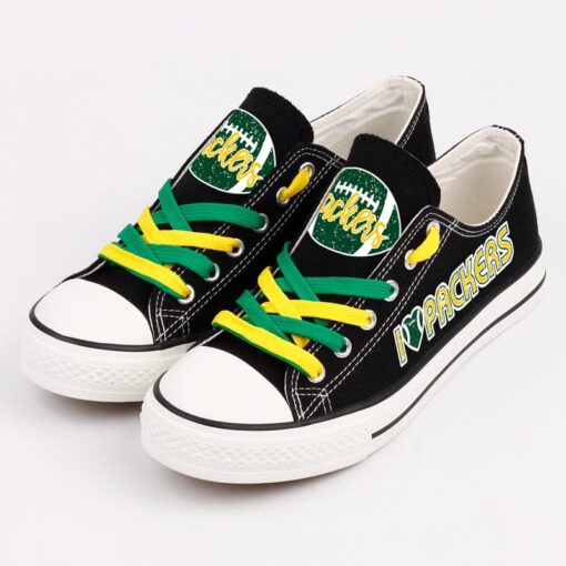 Green Bay Packers Low Top Canvas Sport Sneakers Shoes For Men Women Fans - Image 8