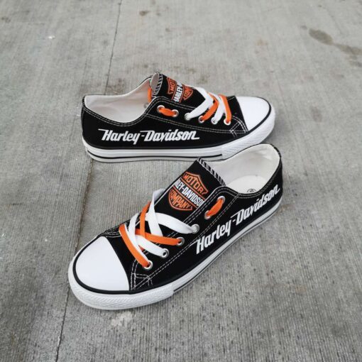 Harley Davidson Canvas Sneakers Shoes For Men Women Fans - Image 3