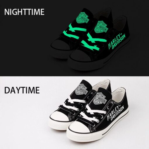 Harley Davidson Canvas Sneakers Shoes For Men Women Fans - Image 2