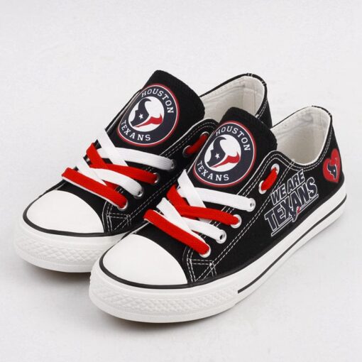 Houston Texans Low Top Canvas Sport Sneakers Shoes For Men Women Fans - Image 2