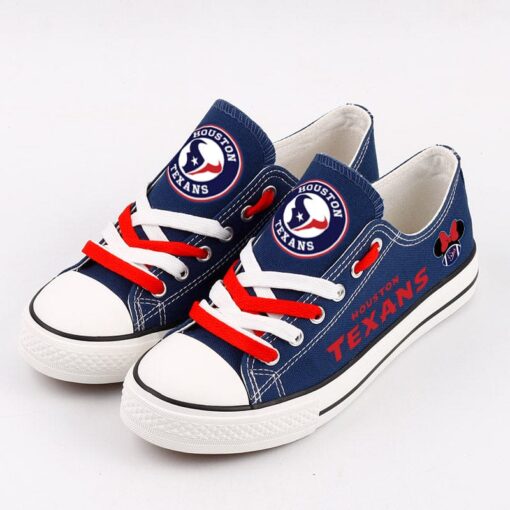 Houston Texans Low Top Canvas Sport Sneakers Shoes For Men Women Fans - Image 3