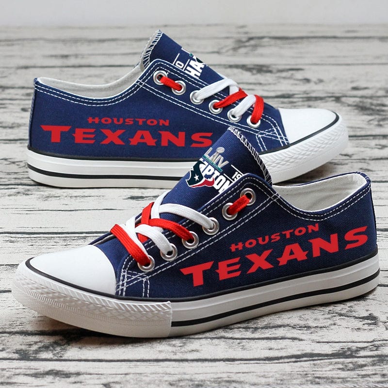 Houston Texans Low Top Canvas Sport Sneakers Shoes For Men Women Fans