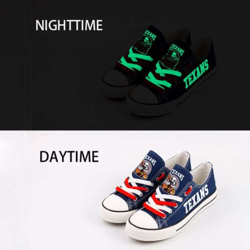 Houston Texans Low Top Canvas Sport Sneakers Shoes For Men Women Fans - Image 2