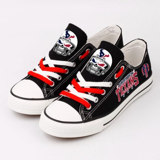 Houston Texans Low Top Canvas Sport Sneakers Shoes For Men Women Fans - Image 3
