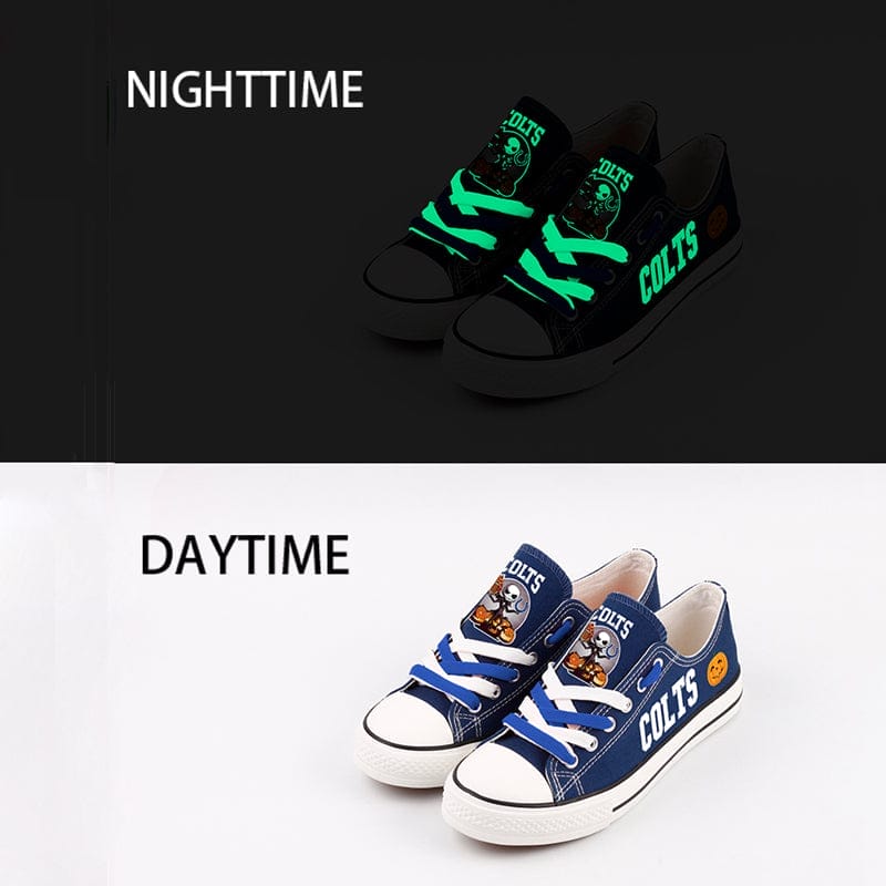 Indianapolis Colts Low Top Canvas Sport Sneakers Shoes For Men Women Fans - Image 3