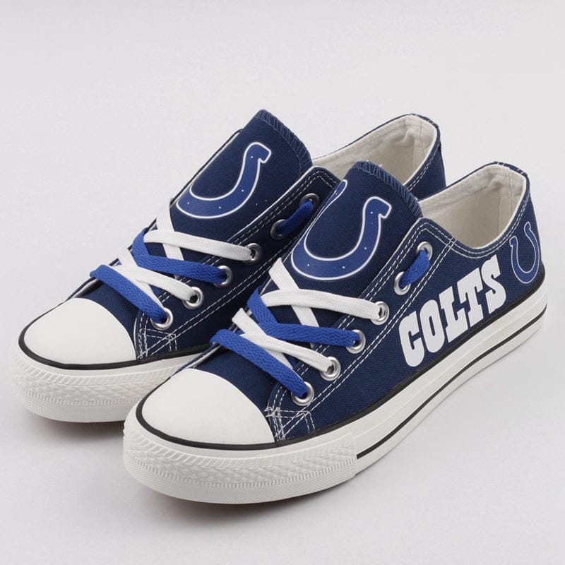 Indianapolis Colts Low Top Canvas Sport Sneakers Shoes For Men Women Fans