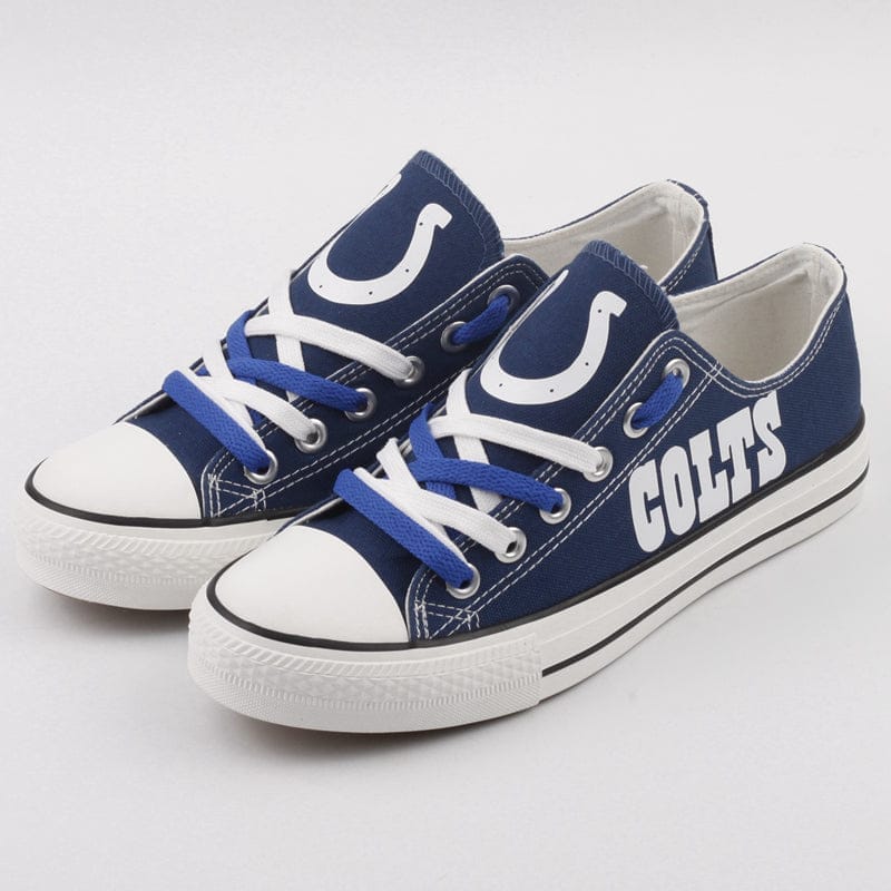 Indianapolis Colts Low Top Canvas Sport Sneakers Shoes For Men Women Fans - Image 2