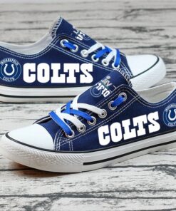 Indianapolis Colts Limited Print NFL Students Low Top Canvas Shoes Sport Sneakers 5 c040bb7a fb35 4090 8118 649ae9ea010f