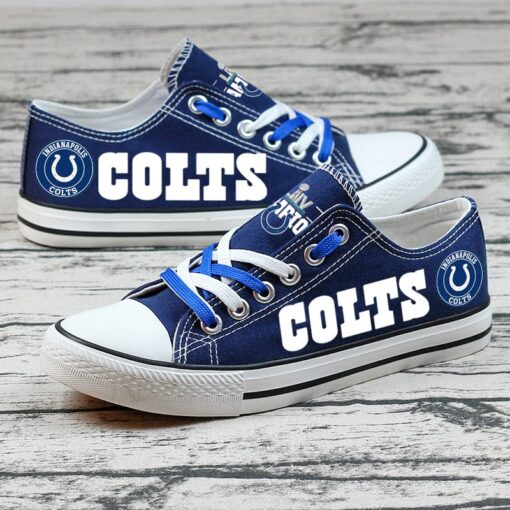 Indianapolis Colts Low Top Canvas Sport Sneakers Shoes For Men Women Fans - Image 10