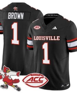 Alternative view of Isaac Brown Jersey #1 Louisville Cardinals 2025 Vapor Limited Stitched