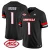 Isaac Brown Jersey 1 Louisville Cardinals 2025 Vapor Stitched Black