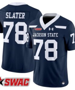 Jackie Slater Jersey 78 Jackson State Tigers 2025 Limited Stitched Navy