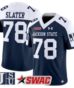 Jackie Slater Jersey 78 Jackson State Tigers 2025 Limited Stitched Navy Alter