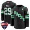 Jackson Kunz Jersey 29 North Dakota Fighting Hawks 2025 26 Stitched Black