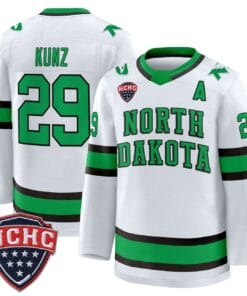 Jackson Kunz Jersey 29 North Dakota Fighting Hawks 2025 26 Stitched White 255c710f c541 4177 bf5e addd999df881