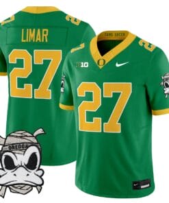 Jayden Limar Jersey 27 Oregon Ducks 2025 Mummy Duck Vapor Stitched Green