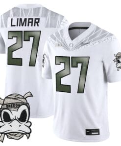 Alternative view of Jayden Limar Jersey #27 Oregon Ducks 2025 Mummy Duck Vapor Limited Stitched