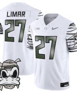 Jayden Limar Jersey 27 Oregon Ducks 2025 Mummy Duck Vapor Stitched White Limited