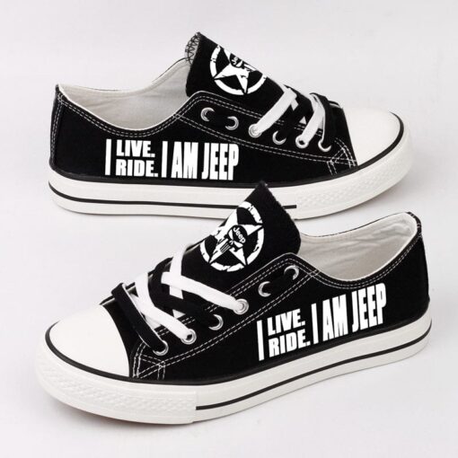 Jeep Canvas Sneakers Shoes For Men Women Fans - Image 6